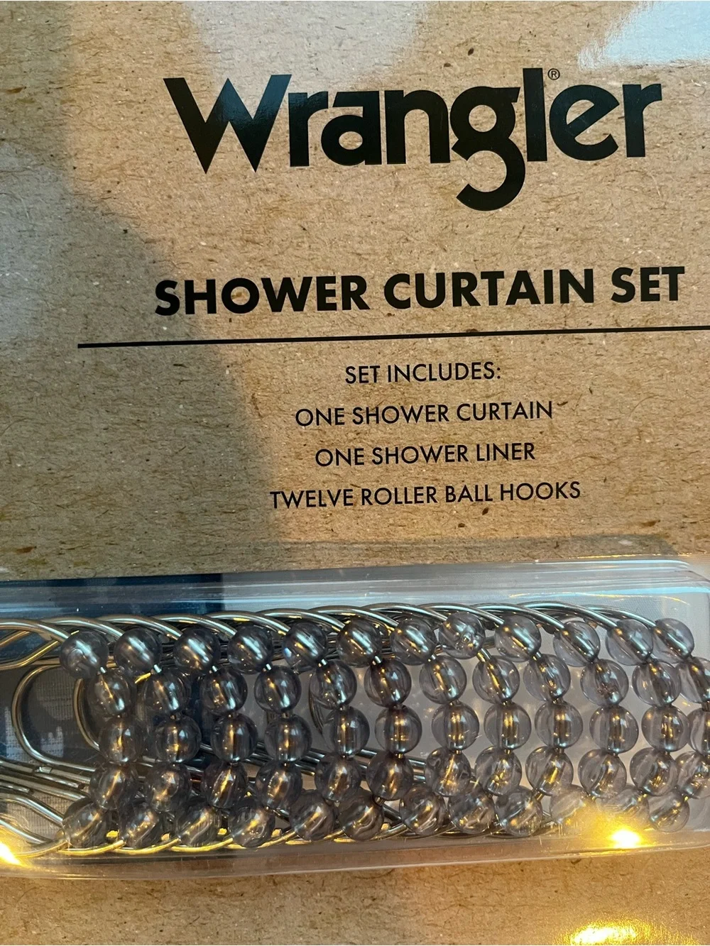 Wrangler Blue and White Shower Curtain Set